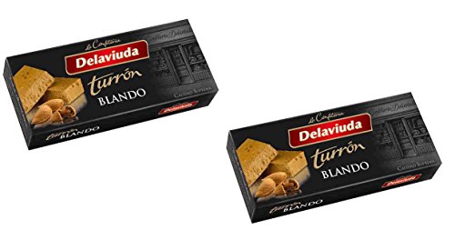 Delaviuda - Das Paket enthält 2 Turron de Jijona – Nougat mit gerösteten Mandel und Honig - Höchste Qualität - 200gr (Kein Gluten) - Spanisch nougat / Spanisch turron von Delaviuda