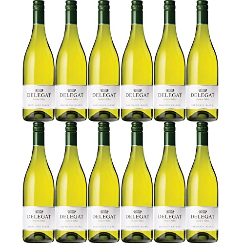 Delegat Sauvignon Blanc Awatere Valley Weißwein Wein trocken Neuseeland I Versanel Paket (12 x 0,75l) von Delegat