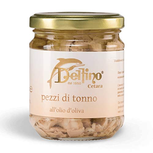 Thunfischstücke in Olivenöl 212ML - Karton 6 Stück von Delfino Battista