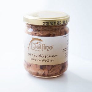 Thunfischstücke in Olivenöl 212ML von Delfino Battista