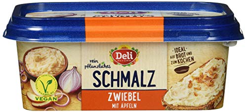 Deli Reform Rein pflanzliches Schmalz Zwiebel, 16er Pack (16 x 200 g) von Deli Reform