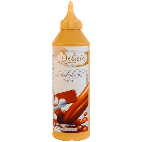 "Schokolade" Dessertsauce | Verführerischer Topping in einer 600g - Flasche | Delicia Dessertsoße - Vielseitige Verwendung - Entfalten Sie Ihre Kreativität von Delicia