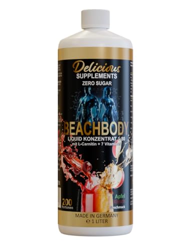 Delicious Beachbody Liquid Apfel Kirsch - Zuckerfreier Sirup für Wasser, ein schmackhafter Durstlöscher inkl. Pumpspender - Made in Germany Delicious Beachbody Liquid Apfel Kirsch - Zuckerfreier Sirup für Wasser, ein schmackhafter Durstlöscher inkl. Pumpspender - Made in Germany von Delicious Supplements