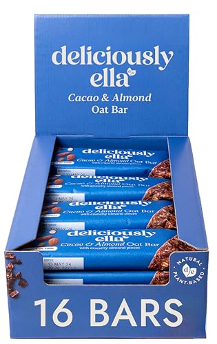 Deliciously Ella - Kakao & Mandel-Hafer-Riegel, glutenfrei, veganfreundlich, gesunder Snack, 50 g (16 Riegel) von Deliciously Ella