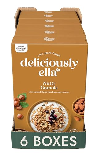 Deliciously Ella Nussiges Granola (6 x 380g Boxen) - Müsli & Müsli, glutenfrei, veganfreundlich, gesundes Frühstück von Deliciously Ella