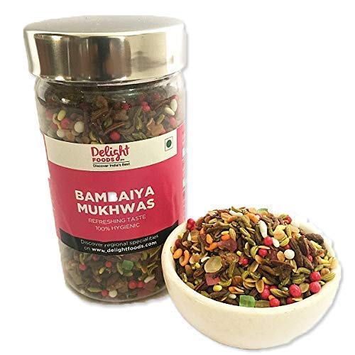 Delight Foods Traditional Churans, Mukhwas & Paan - Hygienically Packed (Bambaiyya Mix Mukhwas, 300G) von Delight Foods