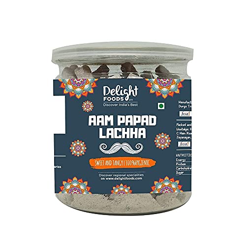 Delight Foods Traditionelle Churans – hygienisch verpackt Premium (Aam Papad Lachha, 300 g) von Delights