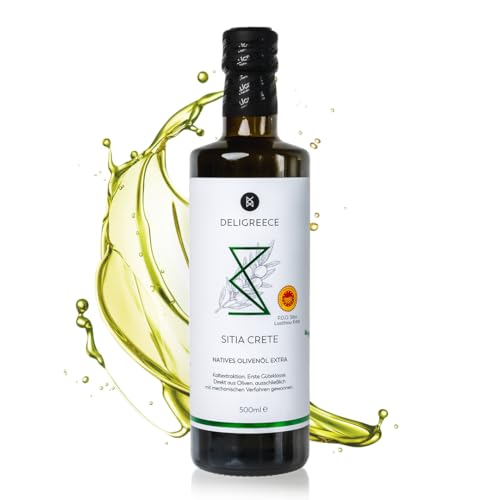 DELIGREECE - Sitia Crete - Extra natives Olivenöl | Kaltgepresstes Olivenöl von Kreta mit geschützter Herkunft. Fruchtiges Olivenöl aus Sitia, perfekt zum Braten, Kochen und Backen | 500ml DELIGREECE - Sitia Crete - Extra natives Olivenöl | Kaltgepresstes Olivenöl von Kreta mit geschützter Herkunft. Fruchtiges Olivenöl aus Sitia, perfekt zum Braten, Kochen und Backen | 500ml von Deligreece
