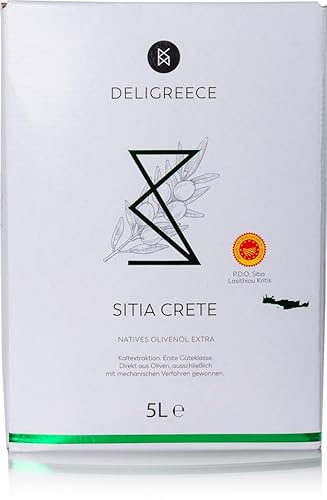 DELIGREECE - Sitia Crete - Extra natives Olivenöl | Kaltgepresstes Olivenöl von Kreta mit geschützter Herkunft. Fruchtiges Olivenöl aus Sitia, perfekt zum Braten, Kochen und Backen | 5L DELIGREECE - Sitia Crete - Extra natives Olivenöl | Kaltgepresstes Olivenöl von Kreta mit geschützter Herkunft. Fruchtiges Olivenöl aus Sitia, perfekt zum Braten, Kochen und Backen | 5L von Deligreece