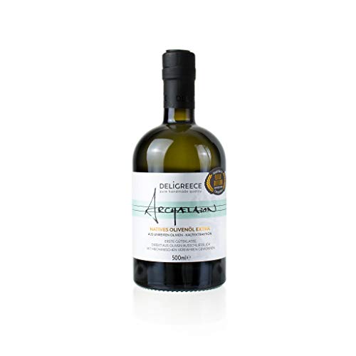 Deligreece - ARCHAELAION Extra limited natives Olivenöl aus unreifen Koroneiki Oliven Kaltgepresst unter 24 °C (250 ml UNGEFILTERT) von Deligreece