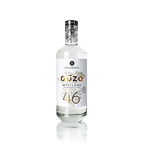 Deligreece - OUZO 46 - Mytilene - Inhalt 700 ml - 46 % vol. seit 1892 - im Meerwasser gewaschen und aus 100% Destillation - Kreta von Deligreece