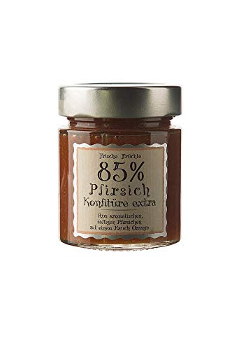 Deligreece PFIRSICH KONFITÜRE Marmelade mit einem Hauch Orange Konfitüre Extra 85% Fruchtgehalt von Deligreece