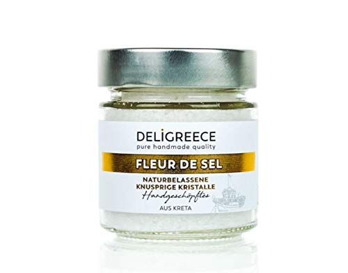 FLEUR DE SEL PUR Salz Handgeschöpft von Kreta. Ohne Raffination oder Zusätze 160 gr. von Deligreece