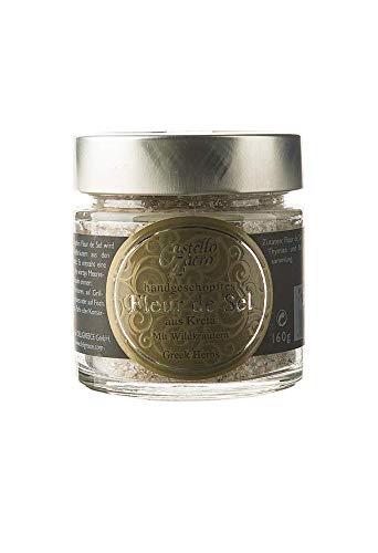 FLEUR DE SEL Salz MIT WILDKRÄUTERN Handgeschöpft von Kreta 160 gr. von Deligreece