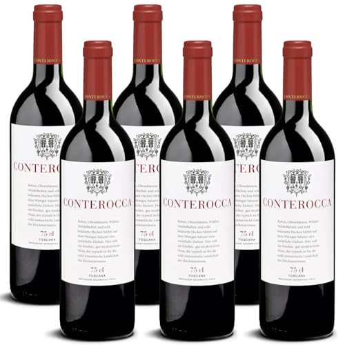 DELINAT – Conterocca 2022 – Italienischer Rotwein trocken – Bio-Wein aus der Toskana, vegan (6 x 0,75l) von Delinat