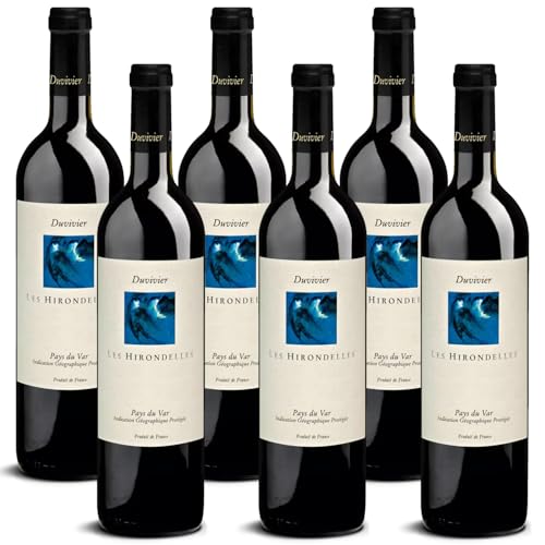 DELINAT – Duvivier Les Hirondelles 2021 – Französischer Rotwein trocken – Bio-Wein aus der Provence, vegan (6 x 0,75l) von Delinat