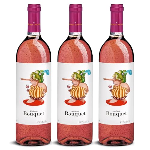 DELINAT – Madame Bouquet rosat 2022 – Spanischer Roséwein trocken – Bio-Wein aus Penedès, vegan (3 x 0,75l) von Delinat