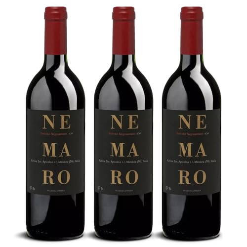 DELINAT – Nemaro 2022 – Italienischer Rotwein halbtrocken – Bio-Wein aus Apulien, vegan (3 x 0,75l) von Delinat