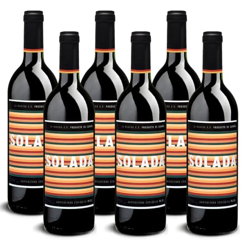 DELINAT – Weinpaket Solada 2021 – Spanischer Rotwein trocken – Bio Wein aus Navarra, vegan (6 x 0,75l) von Delinat