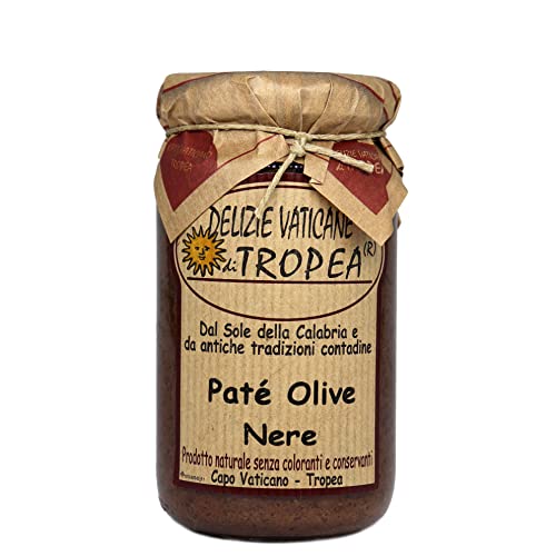 Schwarzes Olivenpaté 180g | Authentischer Italienischer Gourmet-Aufstrich | Handgemachte Kalabrische Delikatesse | Hergestellt in Italien von Delizie Vaticane di Tropea Schwarzes Olivenpaté 180g | Authentischer Italienischer Gourmet-Aufstrich | Handgemachte Kalabrische Delikatesse | Hergestellt in Italien von Delizie Vaticane di Tropea von Delizie Vaticane di Tropea