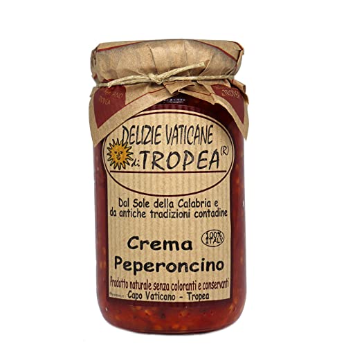Italienische Chili 180g – Gehackte Chili in Olivenöl | Authentische Italienische Gourmet Scharfesauce | Handgemachte Kalabrische Delikatesse | Hergestellt in Italien von Delizie Vaticane di Tropea von Delizie Vaticane di Tropea