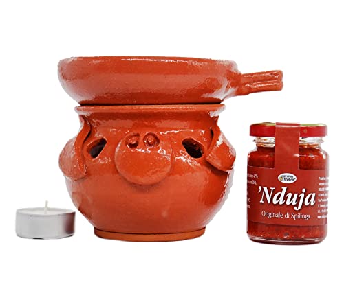 Nduja Calabrese di Spilinga 90 g - würzige, streichfähige und cremige Salami - typisch kalabresisches Produkt - 100% made in Italy - Glutenfrei - Delizie Vaticane di Tropea von Delizie Vaticane di Tropea