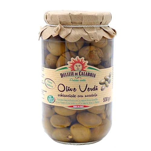 Crushed green olives with pit, traditional Calabrian recipe 530 gr Crushed green olives with pit, traditional Calabrian recipe 530 gr von Delizie di Calabria