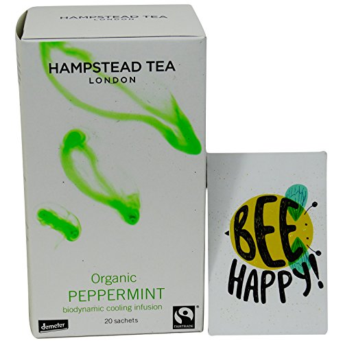 Hampstead Tea - Biodynamic Kräutertee mit Pfefferminze und Grüne Minze - Demeter - 20 Teebeutel von Delizioso Shop
