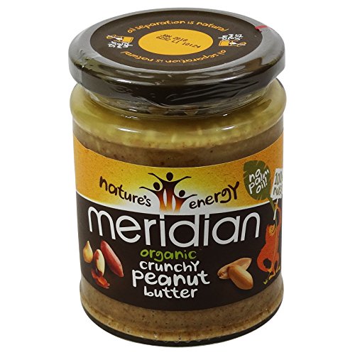 MERIDIAN - Erdnussbutter mit knackigen Erdnüssen 100% Palmöl - Glutenfrei - Vegano - 280 gr - Glaskanne es von Delizioso Shop