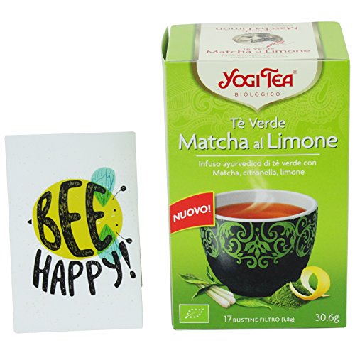 YOGI TEA - Ayurvedsiche Grünteemischung mit Matcha, Zitronengras und Zitrone - 17 Teebeutel von Delizioso Shop