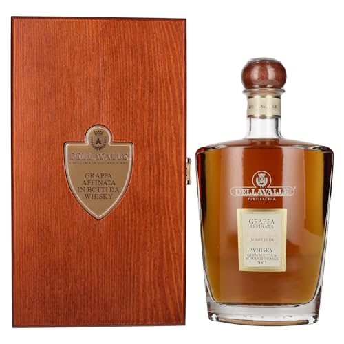 Dellavalle Grappa Affinata in botti da WHISKY Glen Scotia & Bowmore Casks 2007 42% Vol. 0,7l in Holzkiste von Dellavalle