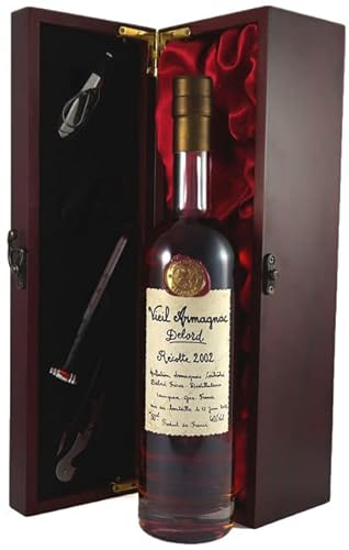 Delord Freres Bas Vintage Armagnac 2002 (50cl) in einer mit Seide ausgestatetten Geschenkbox, da zu 4 Weinaccessoires, 1 x 500ml von Delord Freres Armagnac