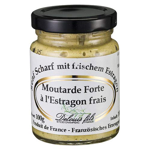 Delouis Fils - Senf mit Estragon (Moutarde forte a l'Estragon frais) aus Frankreich - 100 g von Delouis fils