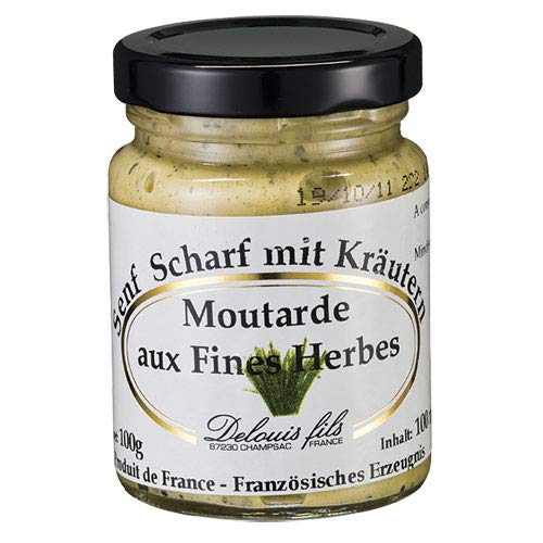 Delouis Fils - Senf mit feinen Kräutern (Moutarde aux fines herbes) aus Frankreich - 100 g von Delouis fils