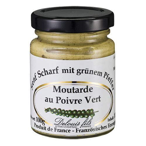Delouis Fils - Senf mit grünem Pfeffer (Moutarde au poivre vert) aus Frankreich - 100 g von Delouis fils