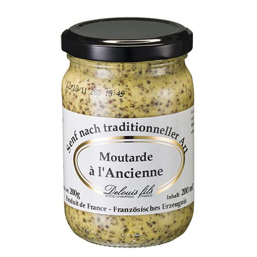 Delouis Fils - Senf nach traditioneller Art (Moutarde a l'Ancienne ) extra scharf aus Frankreich - 200 g von Delouis fils