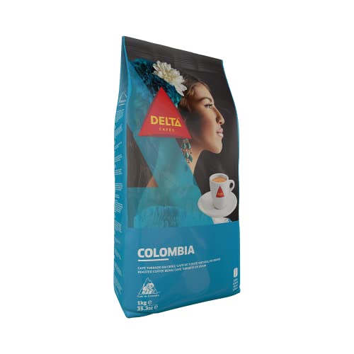 Delta Cafés Colombia Kaffeebohnen 1 Kg P- Mischung aus geröstetem gemahlenem Kaffee Premium : Arabica-Bohnen aus Kolumbie von Delta Cafés