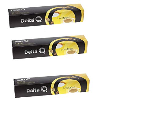 Pack XL 30 gemahlener Kaffee Intenso und adulzado breaqfast- speziell hinzufügen einen Hauch von Cremige Milch – (adulzado) Kapseln Delta Q – 3 x 10 = 30 CAPSULAS von Delta Q