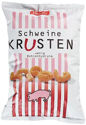 Delvita Schweinekrusten (16 x 125 g) - Leckere Schweinekrusten Chips aus Dänemark von Delvita