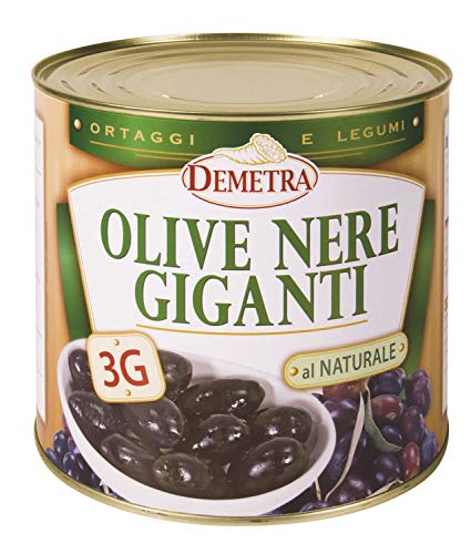 Schwarze Riesenoliven 3G natur 2,5 kg - Demetra von Demetra