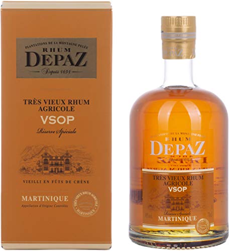 Depaz Agricole Vieux VSOP mit Geschenkverpackung Rum (1 x 0.7 l) von Depaz