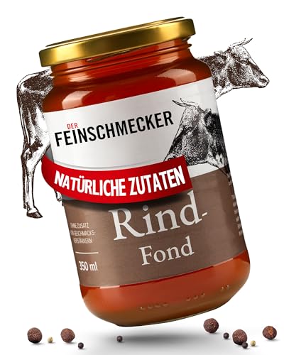 Der Feinschmecker 350ml Rinderfond aus natürlichen Zutaten I Würzige Basis für Suppen und Bratensaucen I Höchste Qualität ohne Geschmacksverstärker für natürliche Aromen bei Rindgerichten Der Feinschmecker 350ml Rinderfond aus natürlichen Zutaten I Würzige Basis für Suppen und Bratensaucen I Höchste Qualität ohne Geschmacksverstärker für natürliche Aromen bei Rindgerichten von Der Feinschmecker
