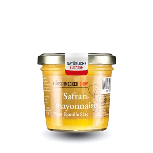 Der Feinschmecker Safranmayonnaise Rouille 120ml I Mediterrane Sauce aus Sète I Für Fisch, Brandade & Bouillabaisse I Verfeinert mit Knoblauch & Tomatenmark Der Feinschmecker Safranmayonnaise Rouille 120ml I Mediterrane Sauce aus Sète I Für Fisch, Brandade & Bouillabaisse I Verfeinert mit Knoblauch & Tomatenmark von Der Feinschmecker