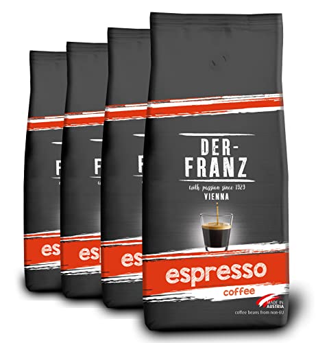 Der-Franz Espresso Kaffee, ganze Bohne, 4 x 1000 g von Der-Franz