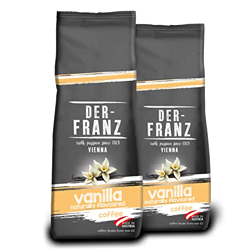 DER-FRANZ Kaffee, aromatisiert mit Vanille, gemahlen, 2 x 500 g von Der-Franz