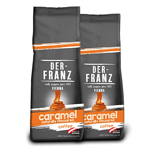 DER-FRANZ Kaffee, aromatisiert mit mit Karamell, gemahlen, 2 x 500 g von Der-Franz