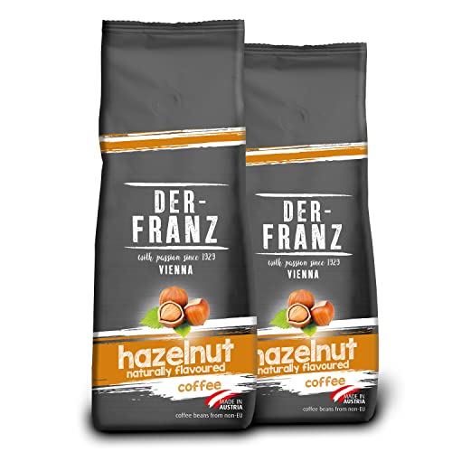 DER-FRANZ Kaffee, aromatisiert mit Haselnuss, gemahlen, 2 x 500 g von Der-Franz