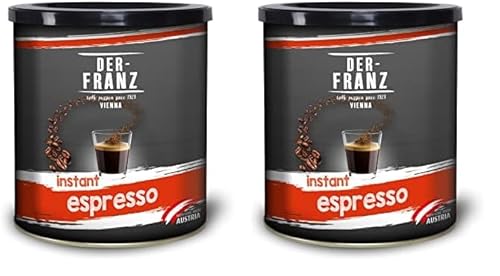 Der-Franz Espresso Instant-Kaffee, Intensität 5/5, Arabica und Robusta, 200 g (Packung mit 2) von Der-Franz