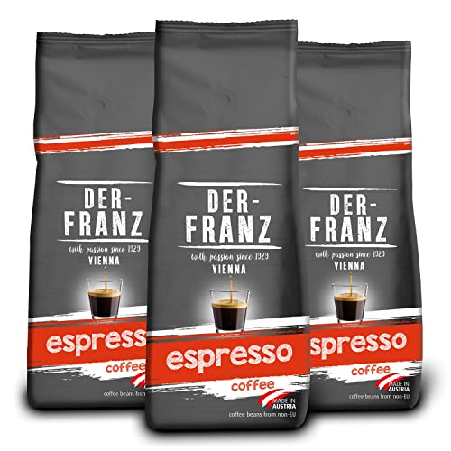 Der-Franz Espresso Kaffee, ganze Bohne, 3 x 500 g von Der-Franz