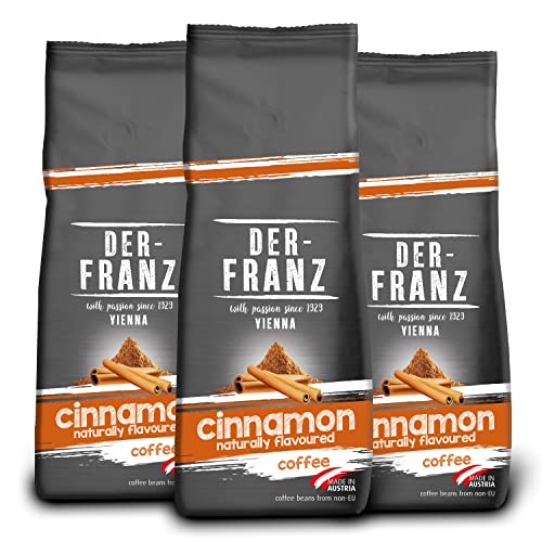 Der-Franz Kaffee, aromatisiert mit Zimt, Arabica und Robusta Kaffeebohnen, 3 x 500 g von Der-Franz